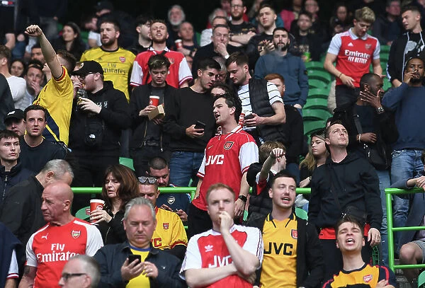 Arsenal Fans Passionate Support at Sporting Lisbon vs Arsenal - UEFA Europa League 2022-23 (Round of 16, Leg One)