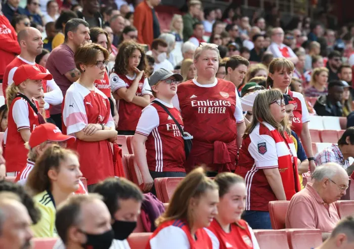 Framed Print : Arsenal Fans Rally at Emirates Stadium for Arsenal Women vs. Chelsea Women FA WSL Match Framed Print : Arsenal Fans Rally at Emirates Stadium for Arsenal Women vs. Chelsea Women FA WSL Match