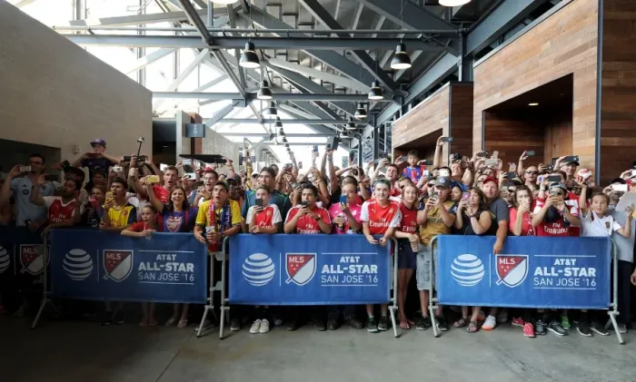 Framed Print : Arsenal Fans Rally Before MLS All-Stars Clash in San Jose, 2016 Framed Print : Arsenal Fans Rally Before MLS All-Stars Clash in San Jose, 2016