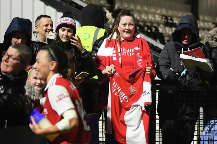 Framed Print : Arsenal Fans React After FA Women's Super League Match vs. Reading