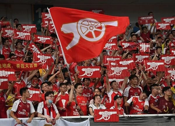 Arsenal Fans in Shanghai: A Sea of Red and White at the Bayern Munich vs Arsenal Pre-Season Clash, 2017