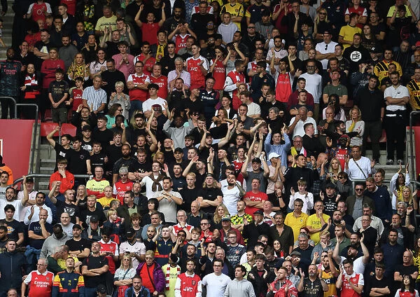 Arsenal Fans at Southampton's St. Mary's Stadium during the 2022-23 Premier League Match