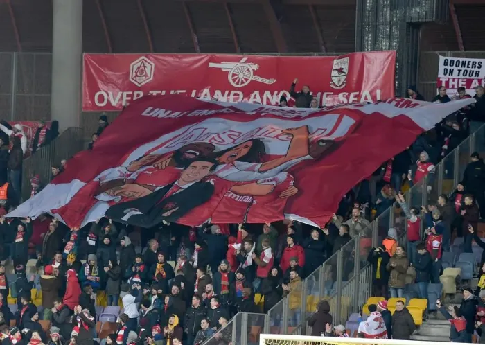 Framed Print : Arsenal Fans Show Support for Unai Emery at BATE Borisov vs Arsenal - UEFA Europa League Round of 32 (First Leg, 2019) Framed Print : Arsenal Fans Show Support for Unai Emery at BATE Borisov vs Arsenal - UEFA Europa League Round of 32 (First Leg, 2019)