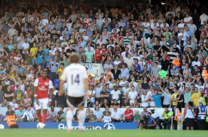 Framed Print : Arsenal Fans. Tottenham Hotspur 2: 1 Arsenal. Barclays Premier League. White Hart Lane