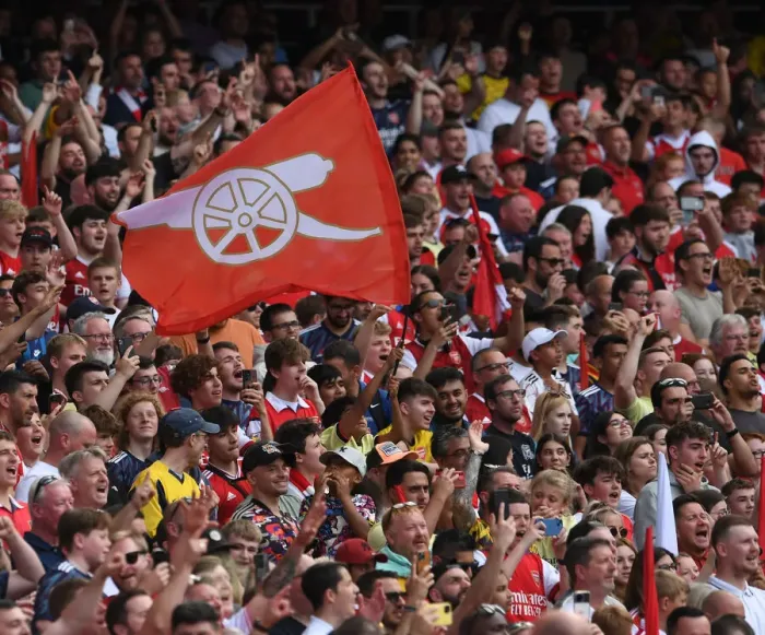 Framed Print : Arsenal Fans Unite: Arsenal vs. Everton, Premier League 2021-22