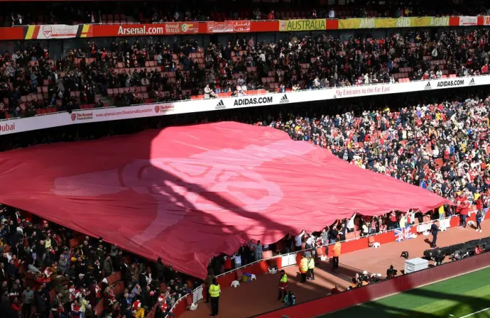 Framed Print : Arsenal Fans Unite: Cannon Banner at Emirates Stadium Framed Print : Arsenal Fans Unite: Cannon Banner at Emirates Stadium