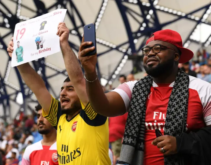 Framed Print : Arsenal Fans Unite in Dubai for Al-Nasr Match, 2019 Framed Print : Arsenal Fans Unite in Dubai for Al-Nasr Match, 2019