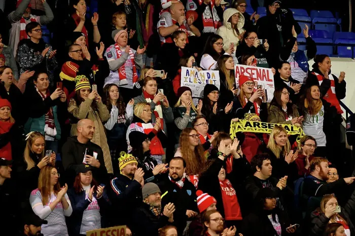 Framed Print : Arsenal Fans Unite: Liverpool FC vs. Arsenal FC - Barclays Women's Super League
