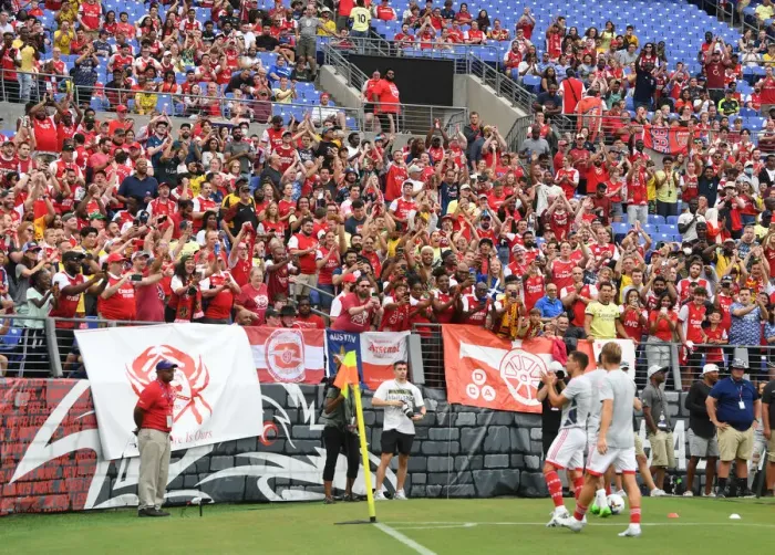Framed Print : Arsenal Fans Unite: Pre-Season Friendly Against Everton, Baltimore 2022 Framed Print : Arsenal Fans Unite: Pre-Season Friendly Against Everton, Baltimore 2022