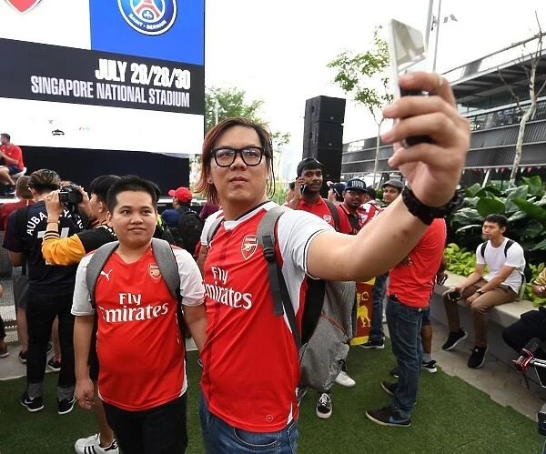 Arsenal Fans Unite at Singapore's National Stadium Ahead of Arsenal v Atletico Madrid Clash in 2018 International Champions Cup