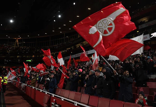 Arsenal Fans Unite: Waving Flags before Carabao Cup Semi-Final vs Liverpool