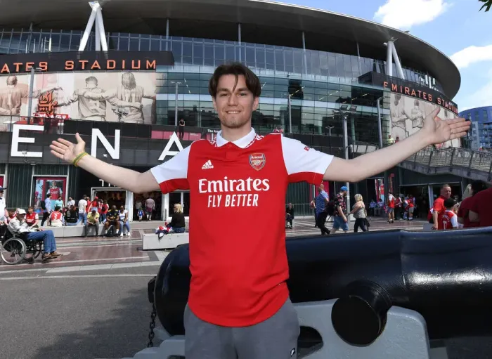 Framed Print : Arsenal Fans Unveil New Home Shirts Ahead of Arsenal vs. Everton, Premier League 2021-22