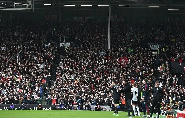 Arsenal Fans Unwavering Passion at Fulham vs Arsenal Premier League Match, London 2023