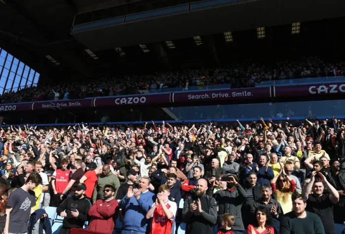 Framed Print : Arsenal Fans Unwavering Passion: A Premier League Showdown at Aston Villa, 2022 Framed Print : Arsenal Fans Unwavering Passion: A Premier League Showdown at Aston Villa, 2022