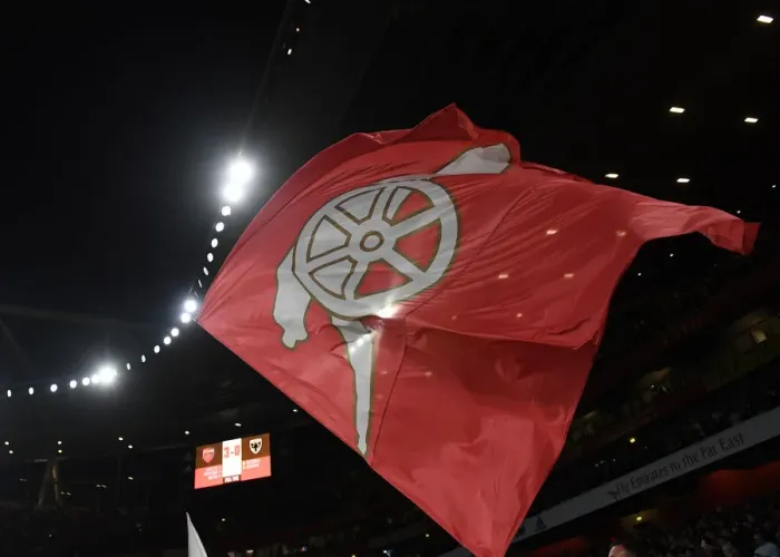 Framed Print : Arsenal Fans Wave Flags at Emirates Stadium during Carabao Cup Match vs AFC Wimbledon Framed Print : Arsenal Fans Wave Flags at Emirates Stadium during Carabao Cup Match vs AFC Wimbledon