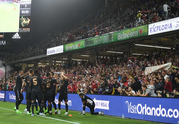 Arsenal Fans Go Wild: Celebrating the Second Goal Against Orlando City SC