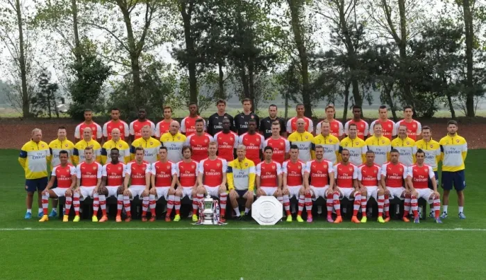 Framed Print : Arsenal FC 2014-15 Squad: A Star-Studded Lineup