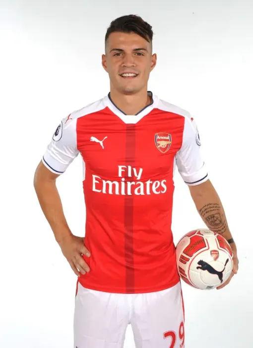 Framed Print : Arsenal FC 2016-17: Granit Xhaka at First Team Photocall