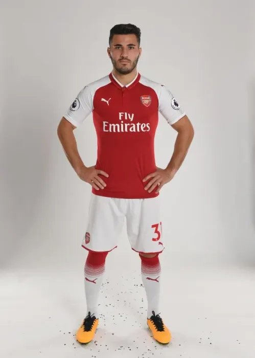Framed Print : Arsenal FC 2017-18 Team: Sead Kolasinac at Arsenal's 1st Team Photocall