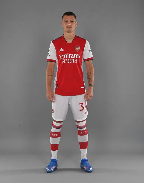 Arsenal FC: 2021-22 Team Photocall - Granit Xhaka