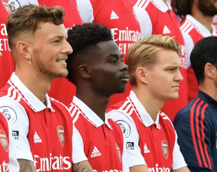 Framed Print : Arsenal FC 2022-23 First Team Squad: Bukayo Saka as New Team Leader