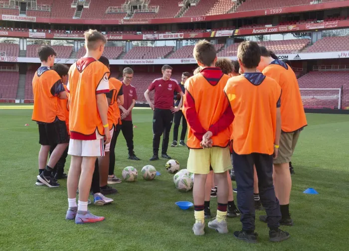 Framed Print : Arsenal FC 2022: Discovering the Next Football Stars at Ball Squad Trials