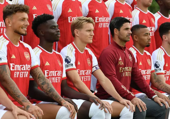 Framed Print : Arsenal FC 2023-24: Unity and Determination - The First Team's Reveal