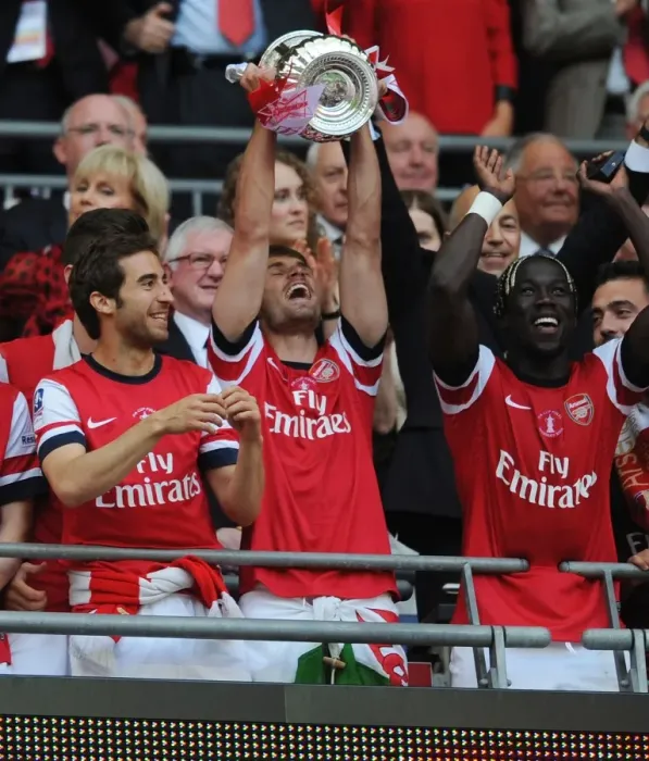 Framed Print : Arsenal FC: Aaron Ramsey Celebrates FA Cup Victory over Hull City