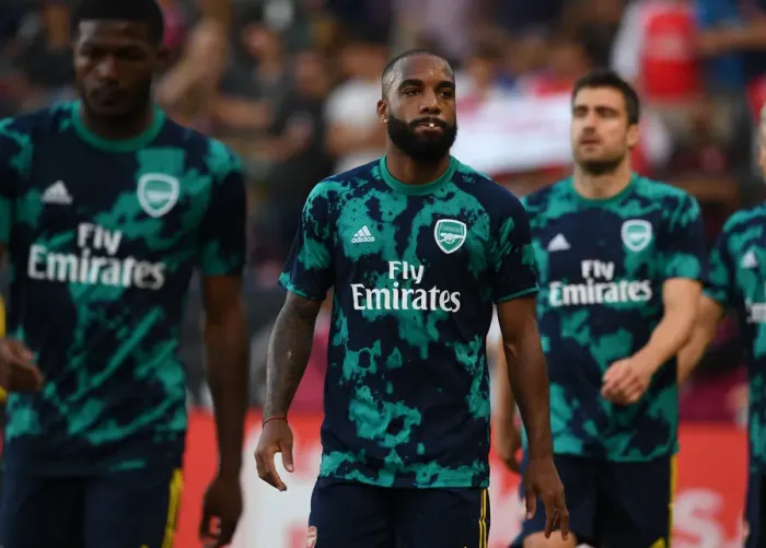 Framed Print : Arsenal FC: Alexandre Lacazette Prepares for Action in 2019 International Champions Cup, Los Angeles