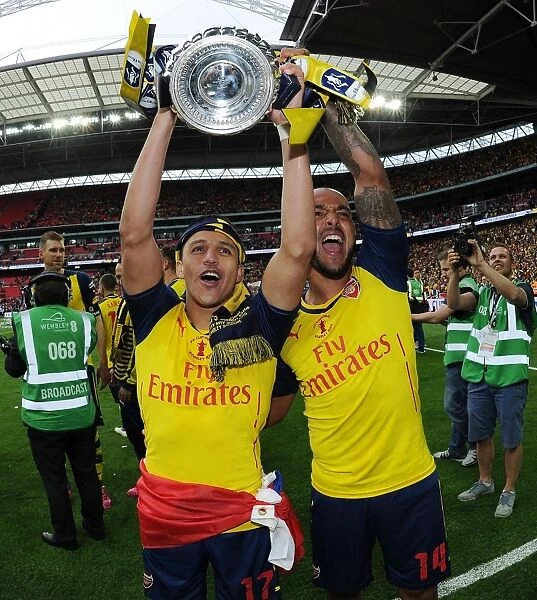 Arsenal FC: Alexis Sanchez and Theo Walcott's Jubilant FA Cup Victory Moment, Wembley Stadium, 2015