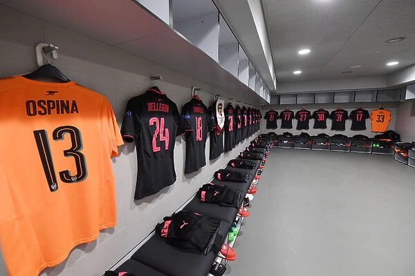 Arsenal FC in the Atletico Madrid Changing Room: Gearing Up for the UEFA Europa League Semi-Final Showdown, Madrid 2018