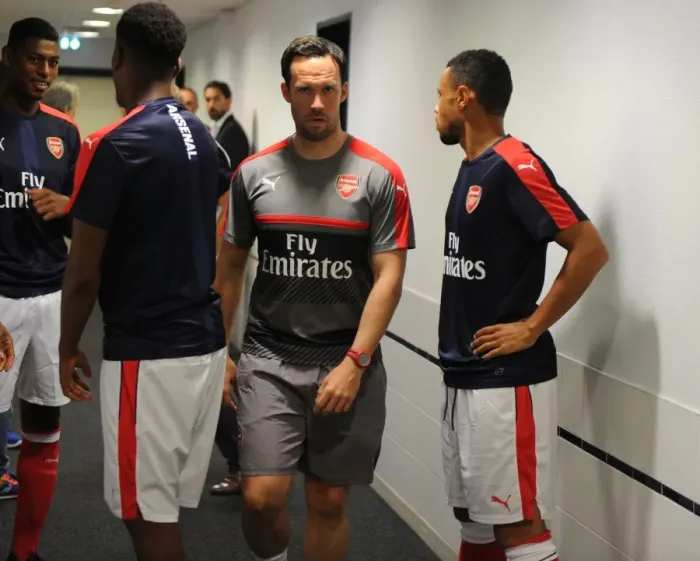 Framed Print : Arsenal FC: Barry Solan Gears Up for RC Lens Friendly, July 2016