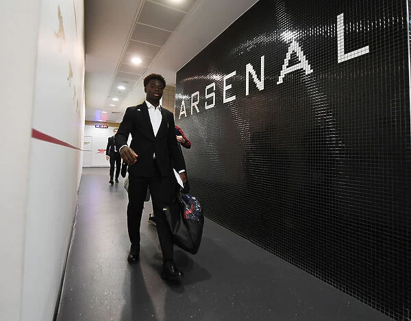 Arsenal FC: Bukayo Saka in the Changing Room before Arsenal vs Manchester United (2019-20)