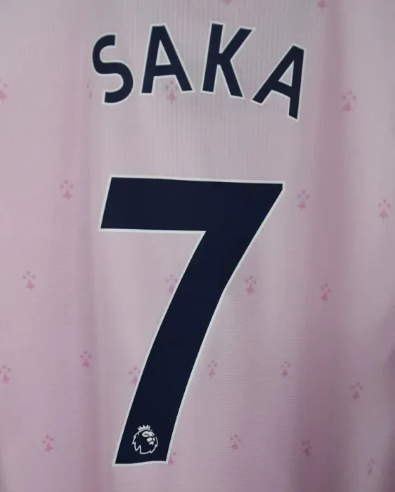 Framed Print : Arsenal FC: Bukayo Saka's Shirt in Arsenal Changing Room before Crystal Palace Match (2022-23)