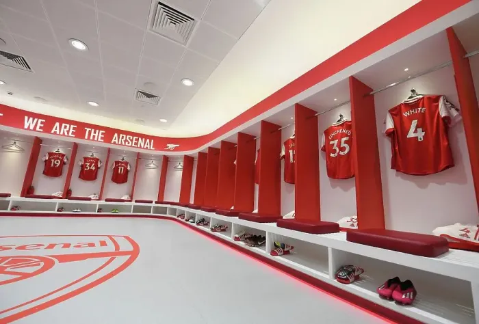 Framed Print : Arsenal FC: The Calm Before the Storm - Arsenal Changing Room, Premier League Match vs Everton Framed Print : Arsenal FC: The Calm Before the Storm - Arsenal Changing Room, Premier League Match vs Everton