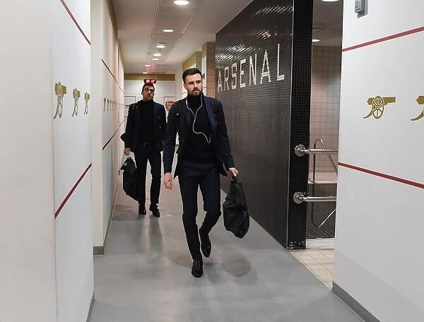 Arsenal FC: Carl Jenkinson in the Changing Room before Arsenal v AFC Bournemouth, Premier League (2018-19)