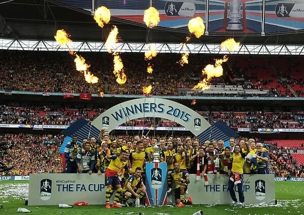 Arsenal FC Celebrates FA Cup Victory over Aston Villa at Wembley Stadium