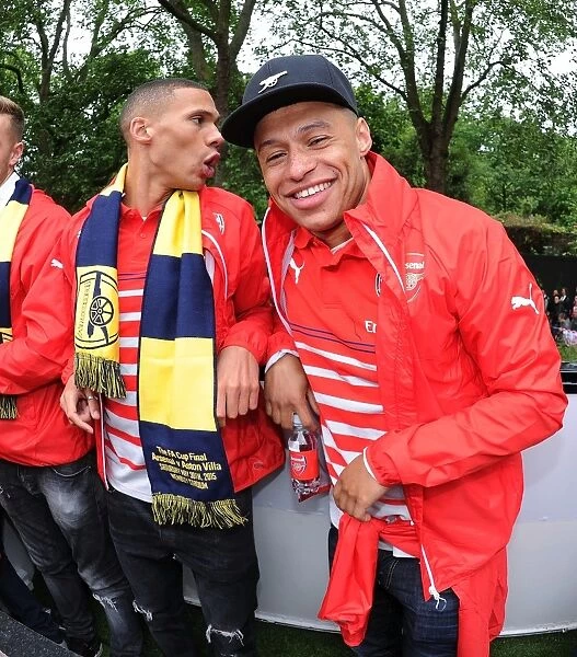 Arsenal FC: Celebrating FA Cup Victory - Alex Oxlade-Chamberlain's Triumphant Parade in London, 2015