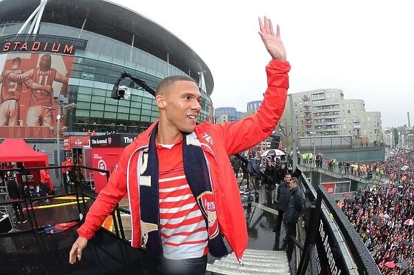 Arsenal FC: Celebrating FA Cup Victory - Kieran Gibbs Leads the Triumphant Parade (2014-15)