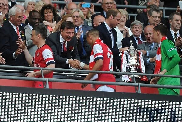 Arsenal FC: Celebrating FA Cup Victory - Kroenke Congratulates Gibbs