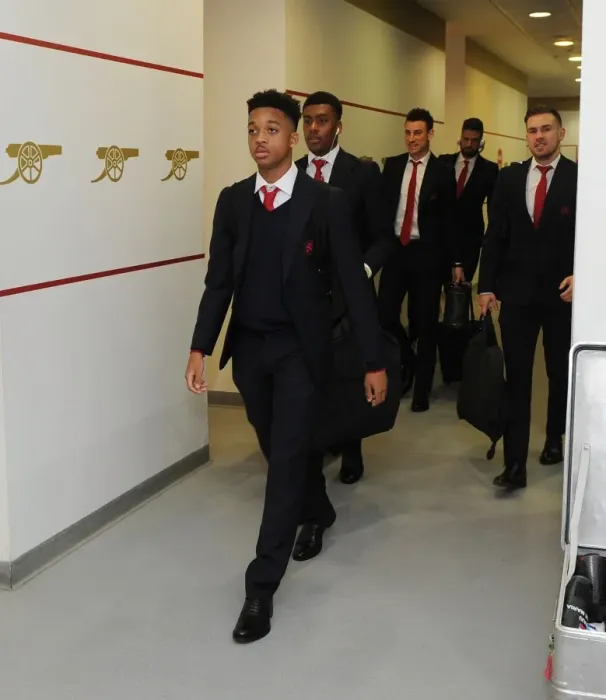 Framed Print : Arsenal FC: Chris Willock in the Home Changing Room - Arsenal vs Sunderland, Emirates FA Cup 2015-16
