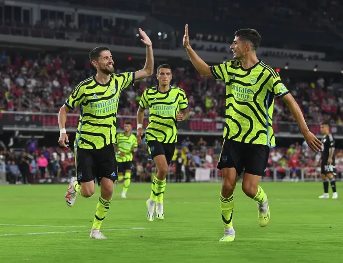 Framed Print : Arsenal FC Claims MLS All-Star Game Title: Jorginho and Havertz Star in Historic Victory