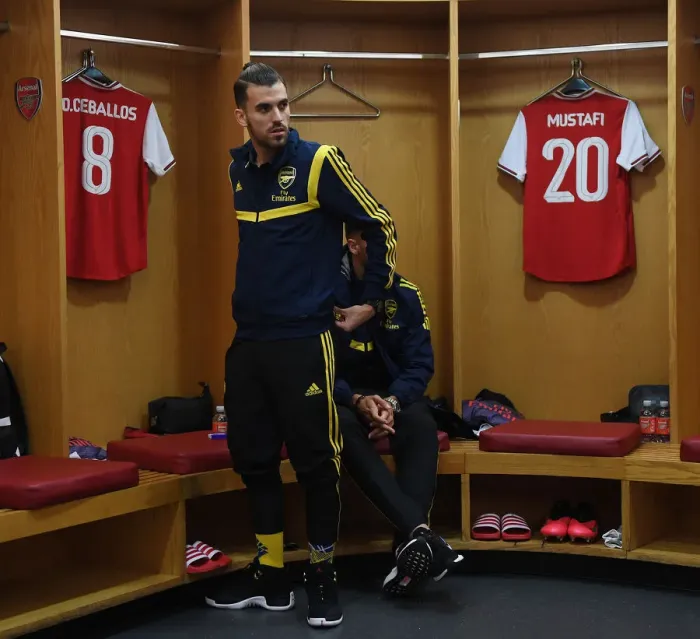 Framed Print : Arsenal FC: Dani Ceballos in the Changing Room Before Europa League Clash vs Olympiacos Framed Print : Arsenal FC: Dani Ceballos in the Changing Room Before Europa League Clash vs Olympiacos