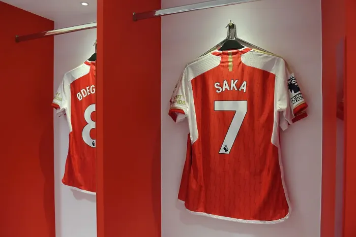 Framed Print : Arsenal FC: Dressing Room Focus - Odegaard and Saka's Pre-Match Preparation (Arsenal v Fulham, 2023-24) Framed Print : Arsenal FC: Dressing Room Focus - Odegaard and Saka's Pre-Match Preparation (Arsenal v Fulham, 2023-24)