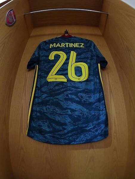 Arsenal FC: Emi Martinez in the Changing Room before FA Cup Match against Leeds United
