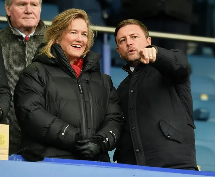 Framed Print : Arsenal FC Executives at Everton Match, Premier League 2022-23