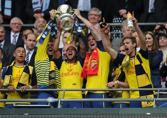 Framed Print : Arsenal FC: FA Cup Victory - Arsenal vs. Aston Villa, Wembley Stadium, 2015