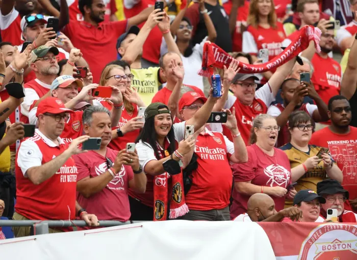 Framed Print : Arsenal FC Fans Passionate Pre-Season Clash Against Everton in Baltimore (2022-23) Framed Print : Arsenal FC Fans Passionate Pre-Season Clash Against Everton in Baltimore (2022-23)