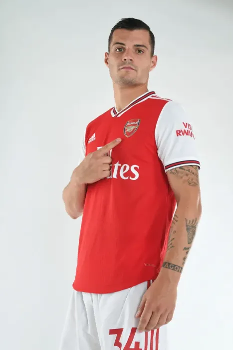 Framed Print : Arsenal FC: Granit Xhaka at 2019-2020 Pre-Season Training