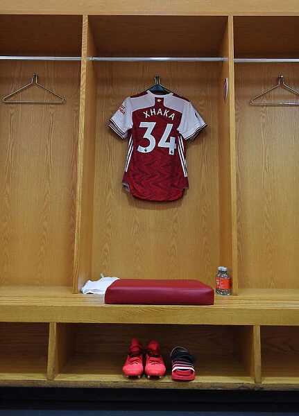 Arsenal FC: Granit Xhaka's Shirt in the Home Changing Room Before Arsenal v Watford (2019-20)